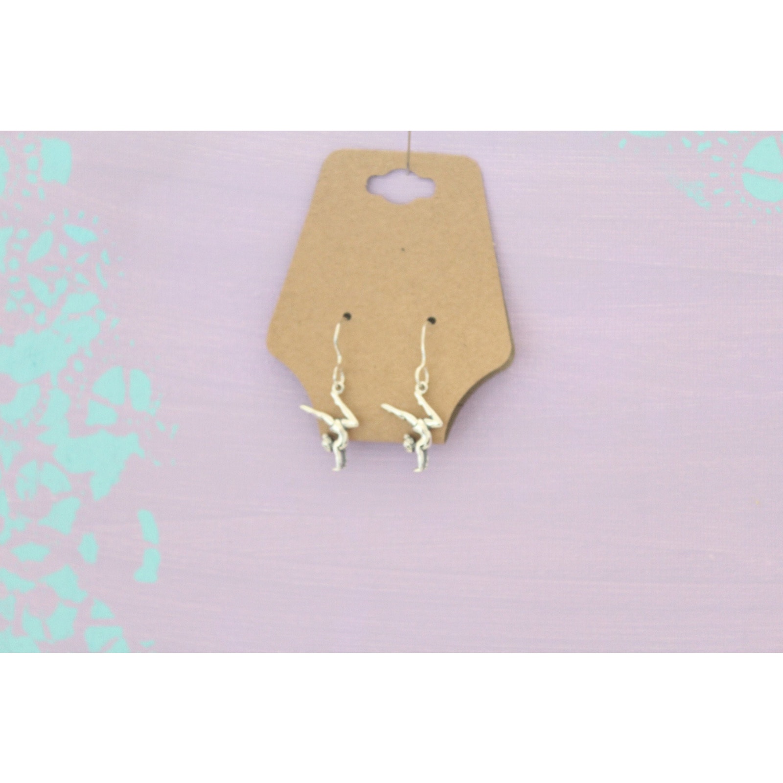Sterling Silver Gymnast Earrings Sterling Silver Gymnastics Earrings